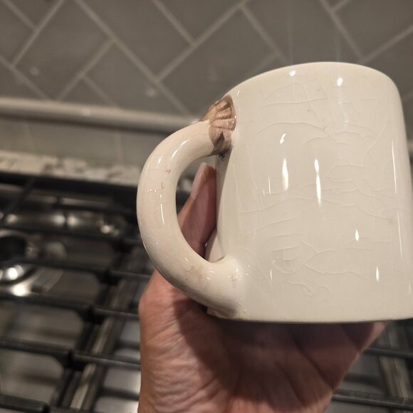 Ceramic Lion Mug Coffee Cup Vintage w Tail as Handle Handmade No Marks Vintage - Picture 9 of 13